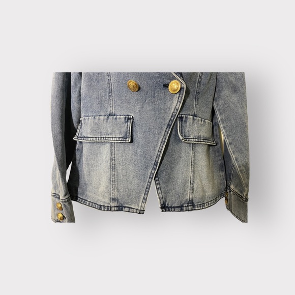 Dictionary Denim Blazer Jacket - Picture 4 of 12